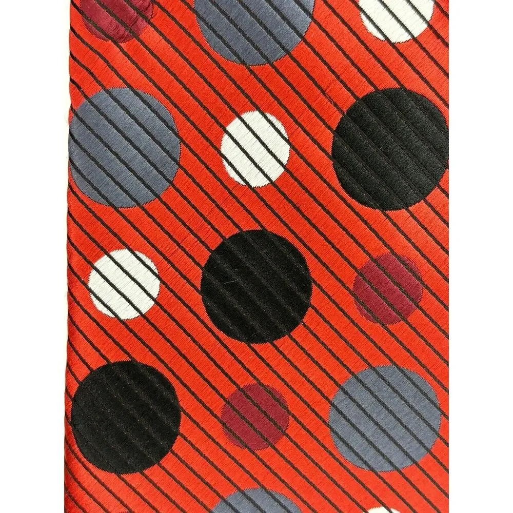 Silk & Microfiber Neck Ties (LOT OF 3) Red Blue Black Men Tie Stacy Adams, Jones